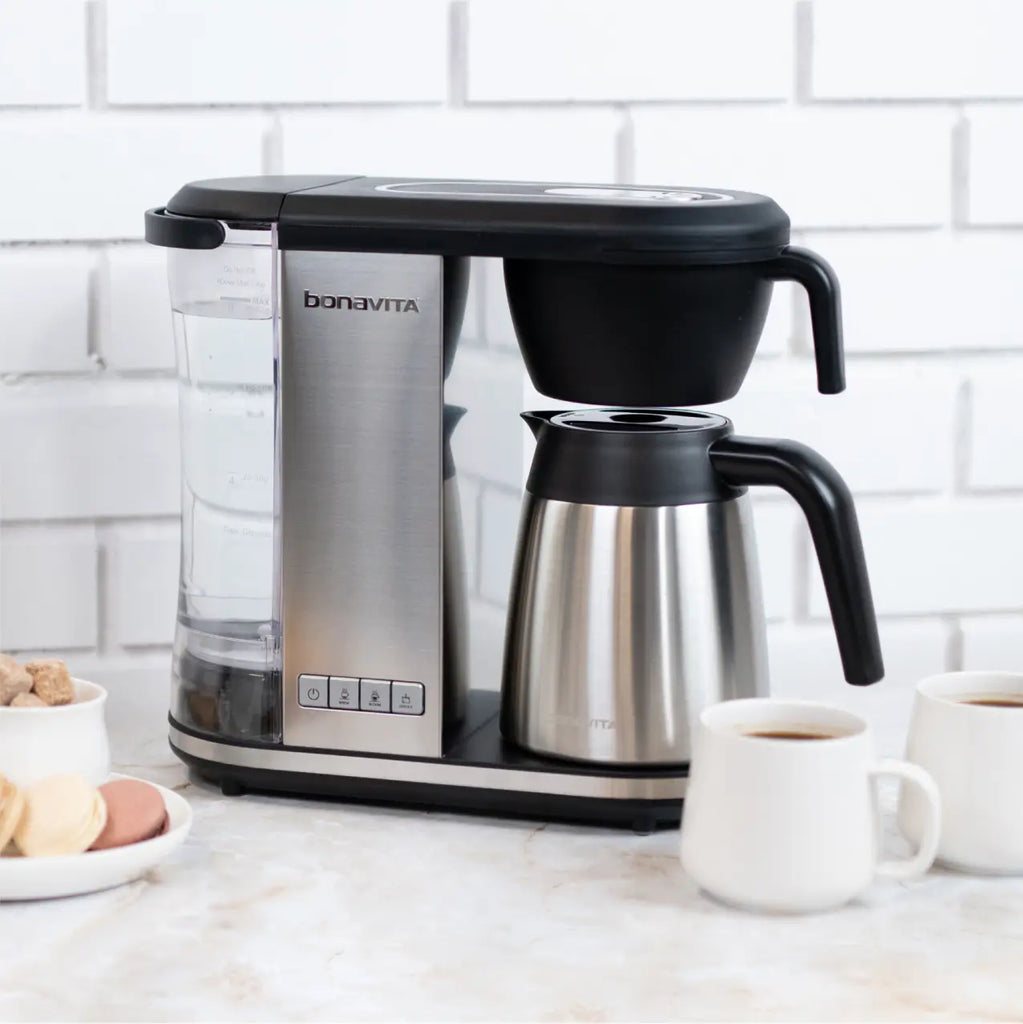 Bonavita Enthusiast 8-cup drip coffee brewer in matte black with removable water tank